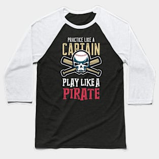 Baseball pirate! Jolly Roger Baseball T-Shirt